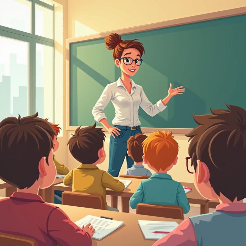 Sinh viên sư phạm tiểu học thực hành giảng dạy và thực tập tại trường